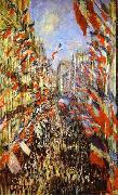 Claude Monet La Rue Montorgueil, oil painting artist